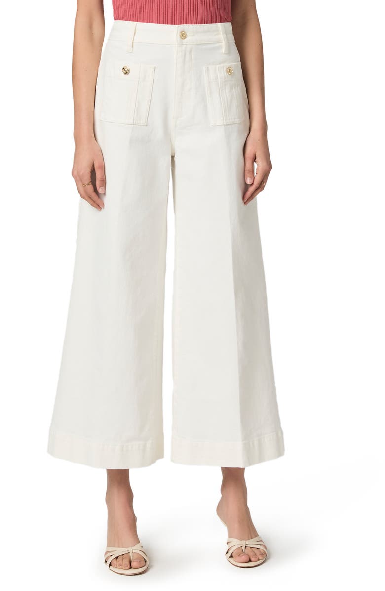 PAIGE Lola Patch Pocket Ankle Wide Leg Jeans, Main, color, Tonal Ecru