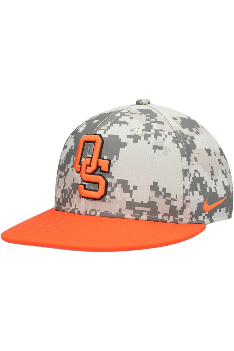 Men's Nike Camo Oklahoma State Cowboys Aero True Baseball Performance Fitted Hat, Main, color, Camo