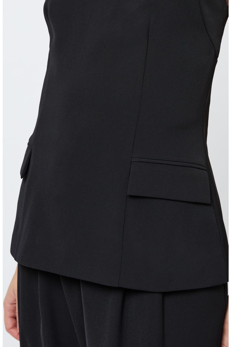 Harry Halter Neck Suiting Top, Alternate, color, BLACK