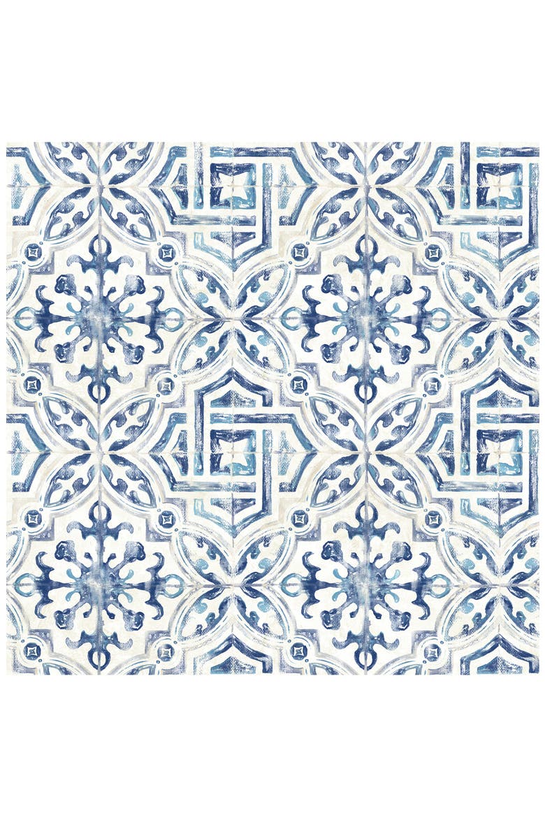 Sonoma Spanish Tile Wallpaper, Main, color, BLUE