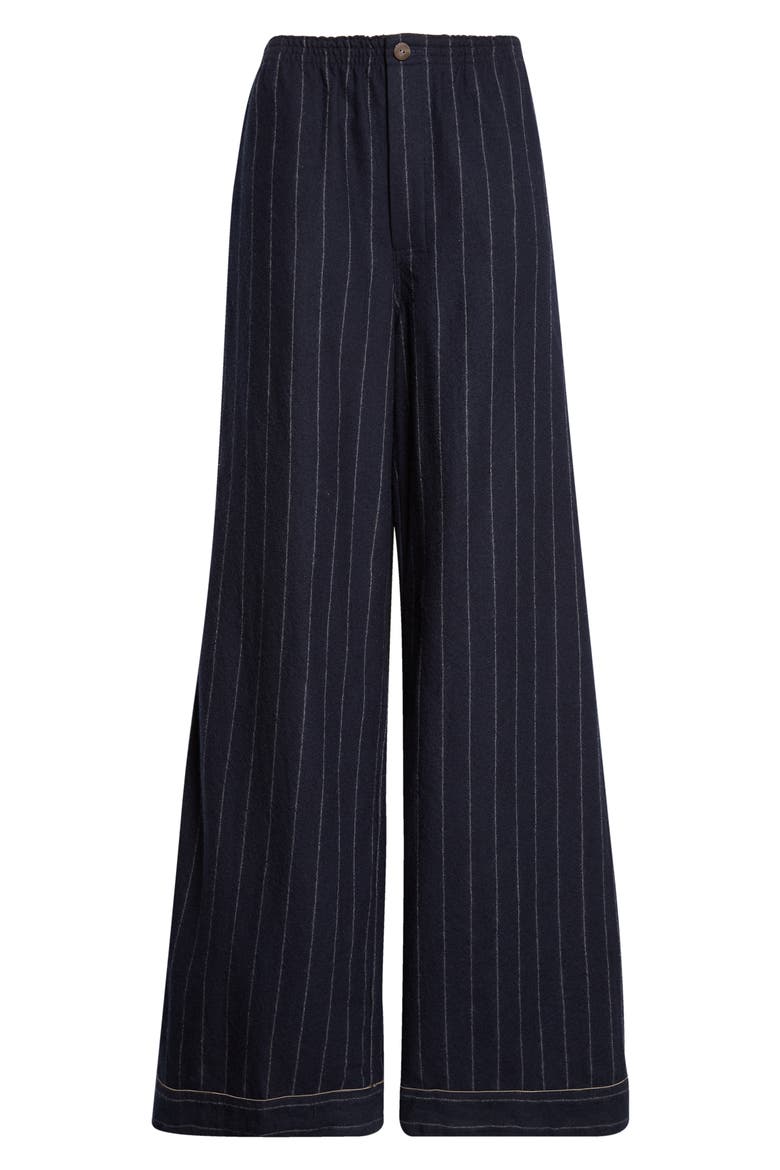 Darcy Stripe Wool Trousers, Alternate, color, NAVY AND WHITE STRIPE