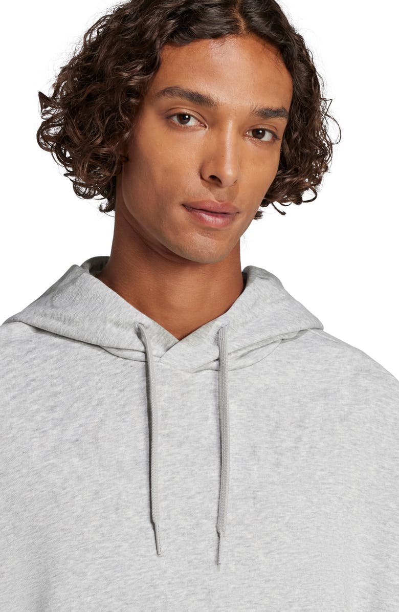 adidas Essentials Loose 3-Bar Hoodie, Alternate, color, Medium Grey Heather/ Black