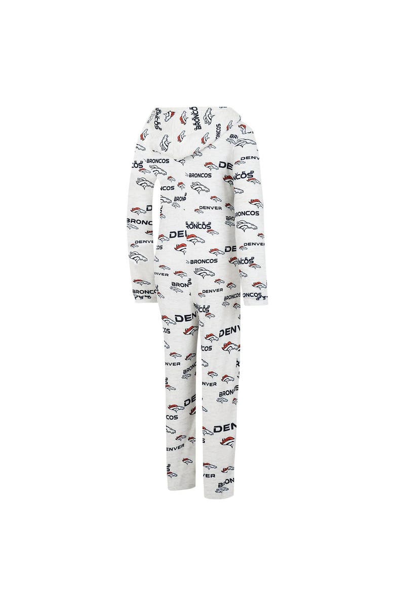 CONCEPTS SPORT Women's Concepts Sport Cream Denver Broncos Docket Hoodie Full-Zip Union Suit, Alternate, color, Cream