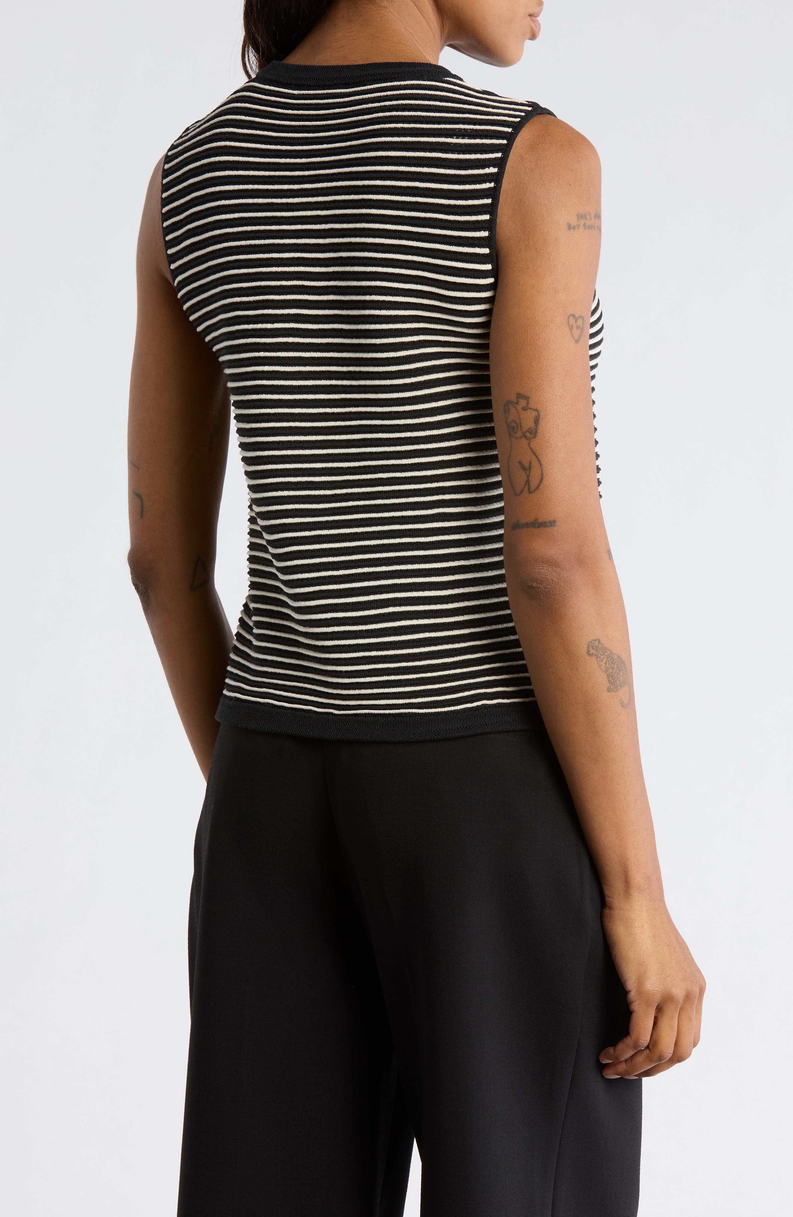 Vivi Stripe Cotton Blend Sweater Vest - image 2