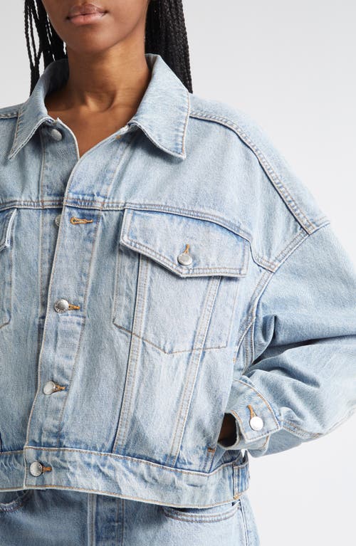 Alexander Wang Denim Jacket With Chest Pockets And Point Collar In Blue
