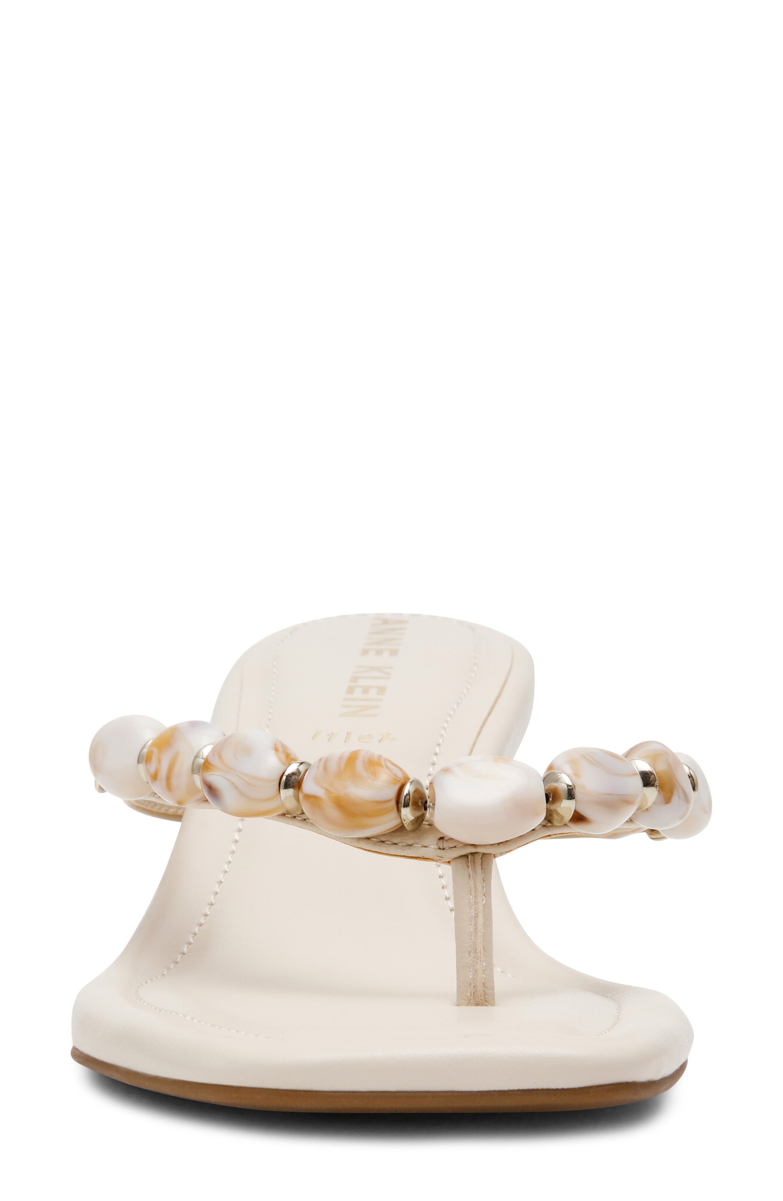 Anne Klein Gwenn Stone Embellished Thong Sandal, Alternate, color, 