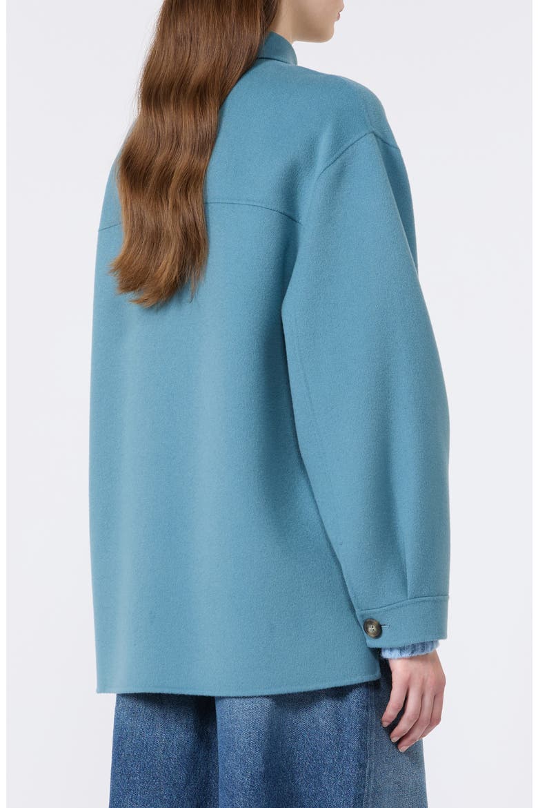 Folk Virgin Wool Blend Short Coat, Alternate, color, LIGHT BLUE