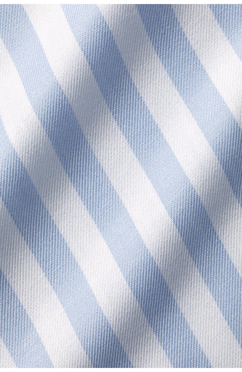 Charles Tyrwhitt Wide Stripe Non-Iron Twill Cutaway Slim Fit Shirt Single Cuff, Alternate, color, Sky Blue