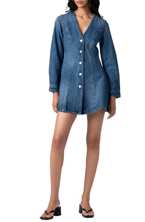 Long Sleeve Denim Minidress