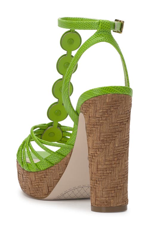 Jessica Simpson Colero Ankle Strap Platform Sandal In Lizard Green