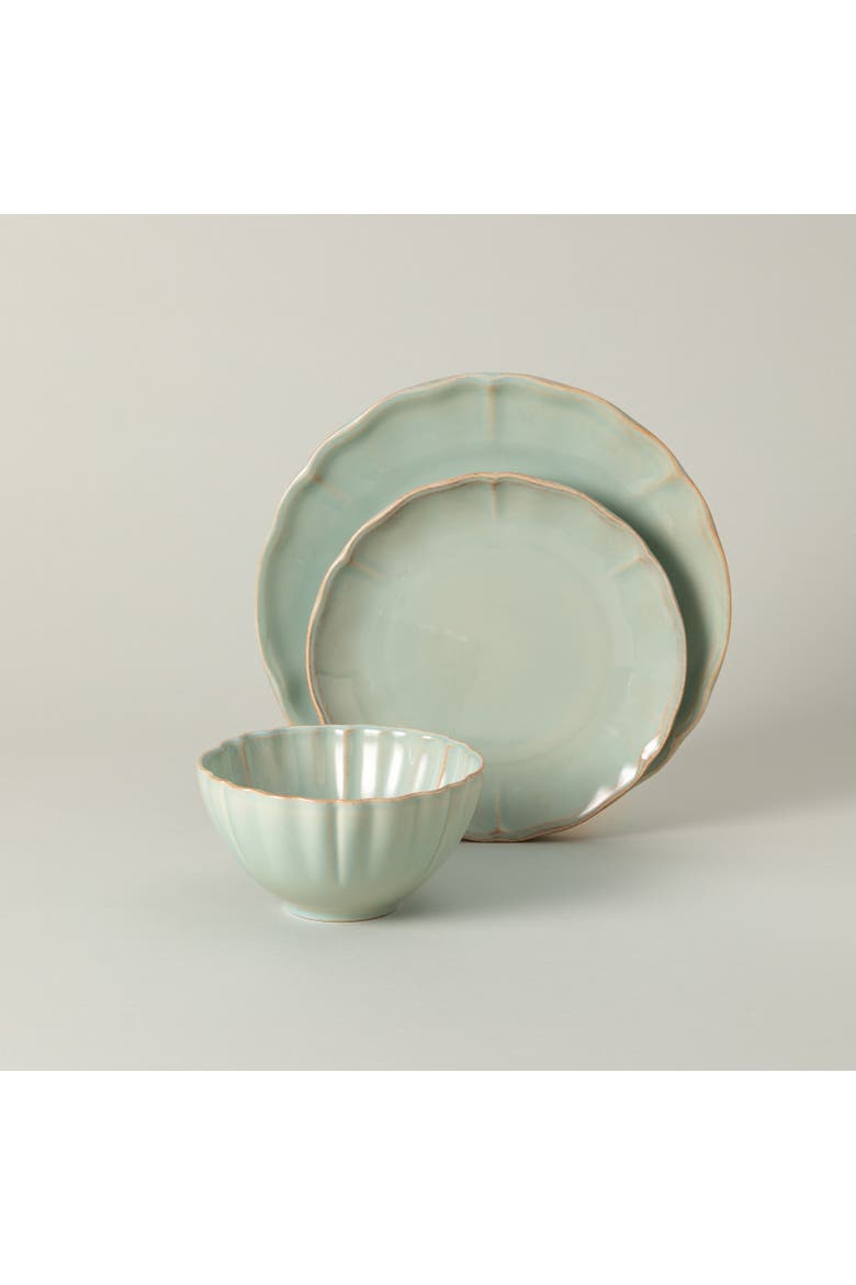 Alentejo 12-pc place setting w/ cereal bowl, Alternate, color, Turquoise