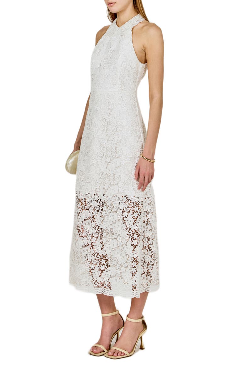 Floral Lace Dress, Alternate, color, WHITE