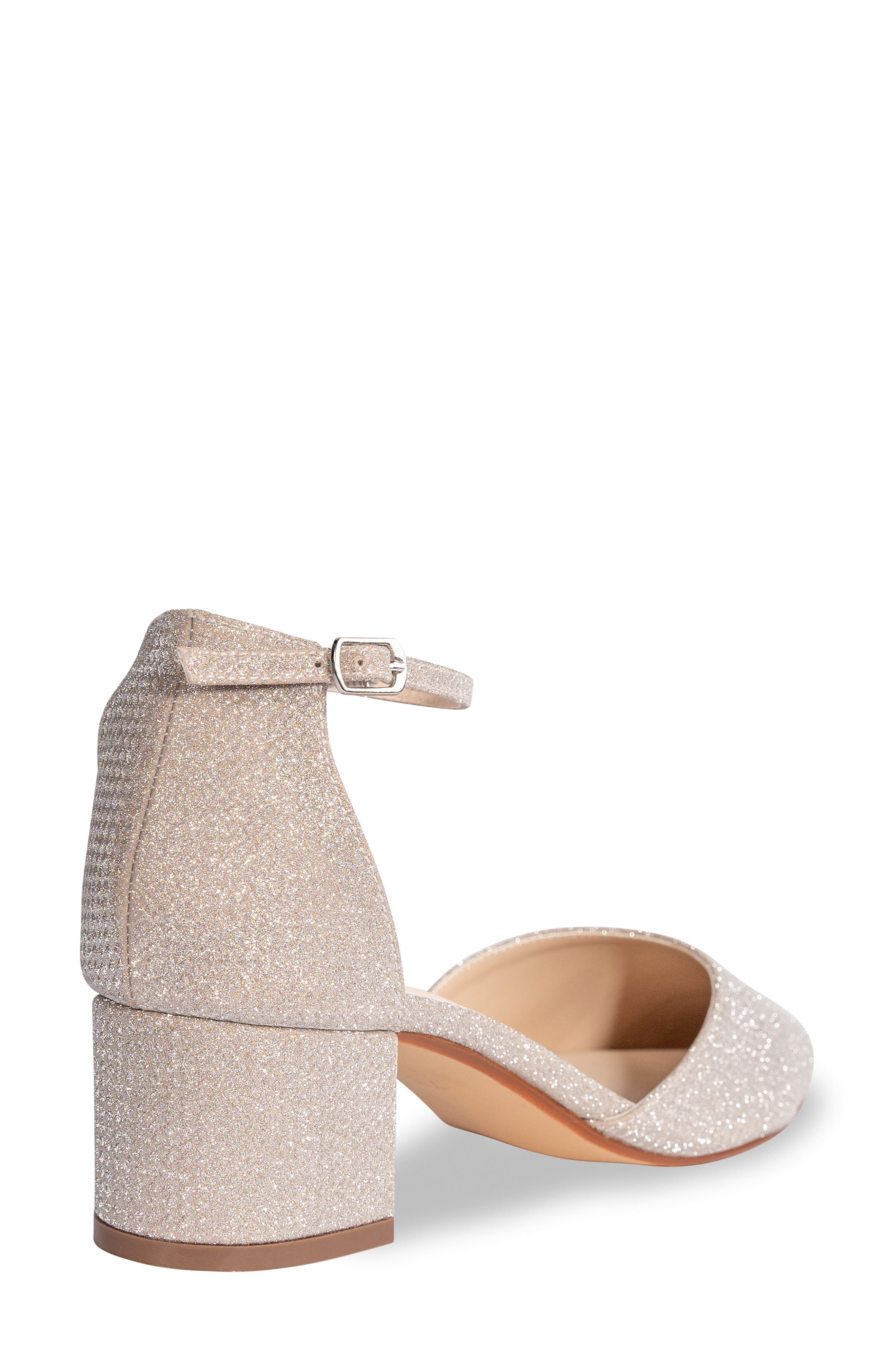 Tegan Ankle Strap Pointed Toe Pump, Alternate, color, CHAMPAGNE