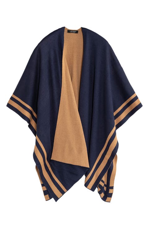 Jet Setter Reversible Knit Poncho