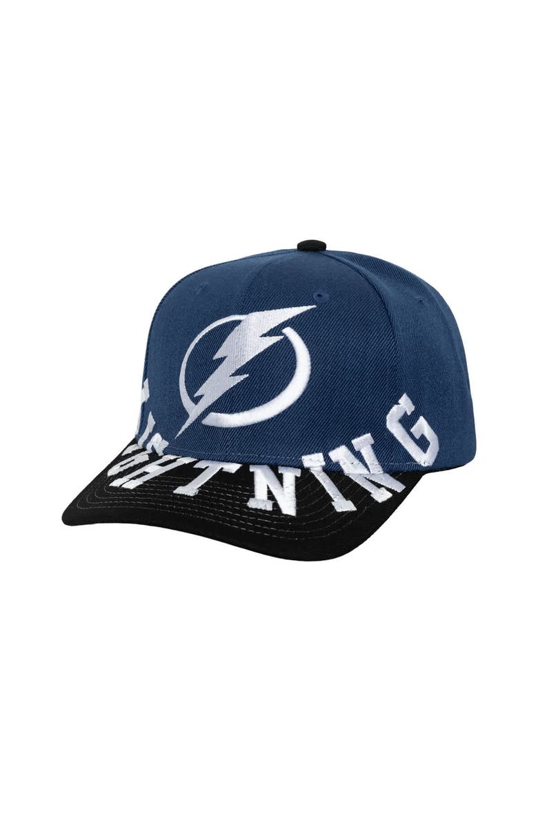 Mitchell & Ness Men's Mitchell & Ness Blue/Black Tampa Bay Lightning Underarch Two-Tone Pro Crown Snapback Hat, Main, color, Blue