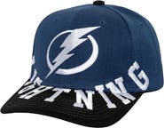 Mitchell & Ness Men's Mitchell & Ness Blue/Black Tampa Bay Lightning Underarch Two-Tone Pro Crown Snapback Hat
