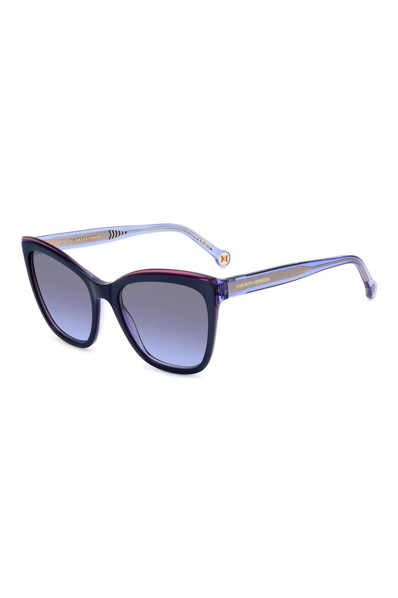 55mm Cat Eye Sunglasses, Alternate, color, NAVY MULTI