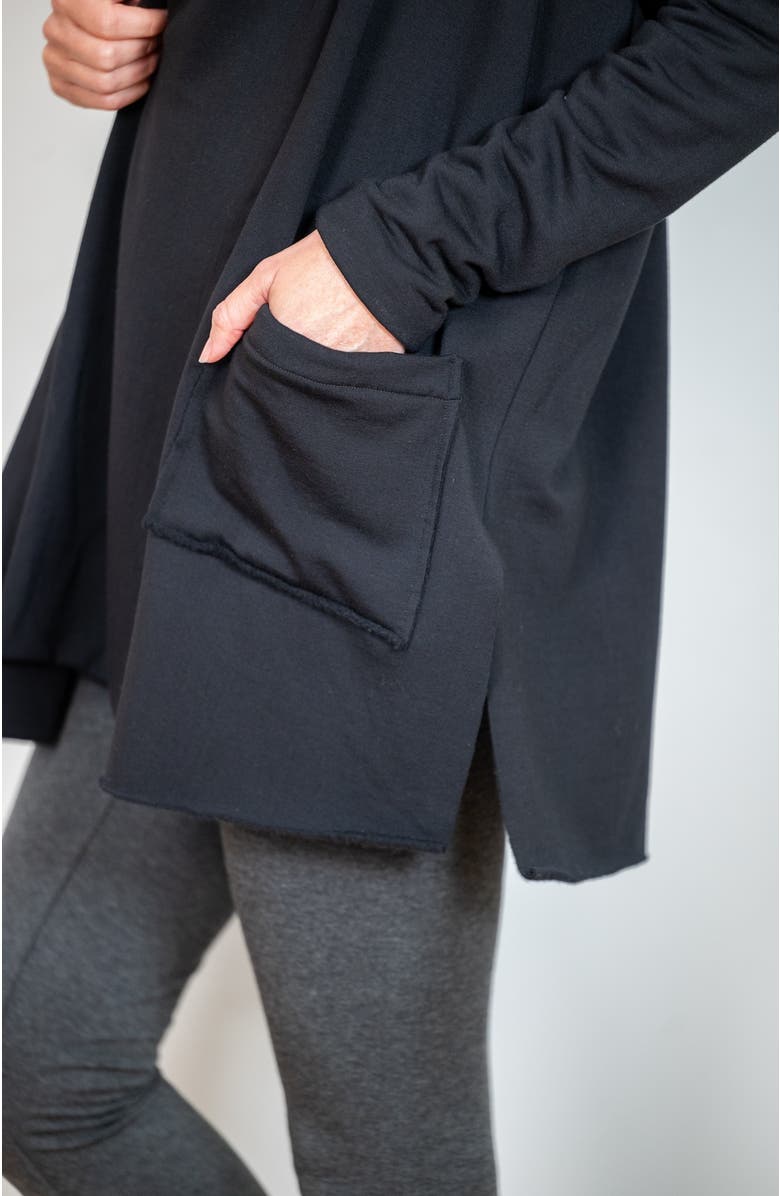 JJwinks Soho Pocketed Fleece Sweater Jacket, Alternate, color, Black