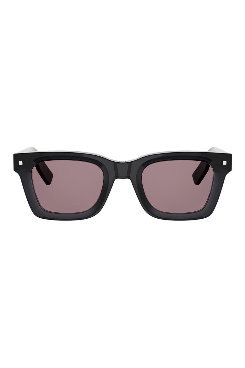 Line S1I 50mm Polarized Square Sunglasses, Main, color, GREY/ BROWN POLARIZED
