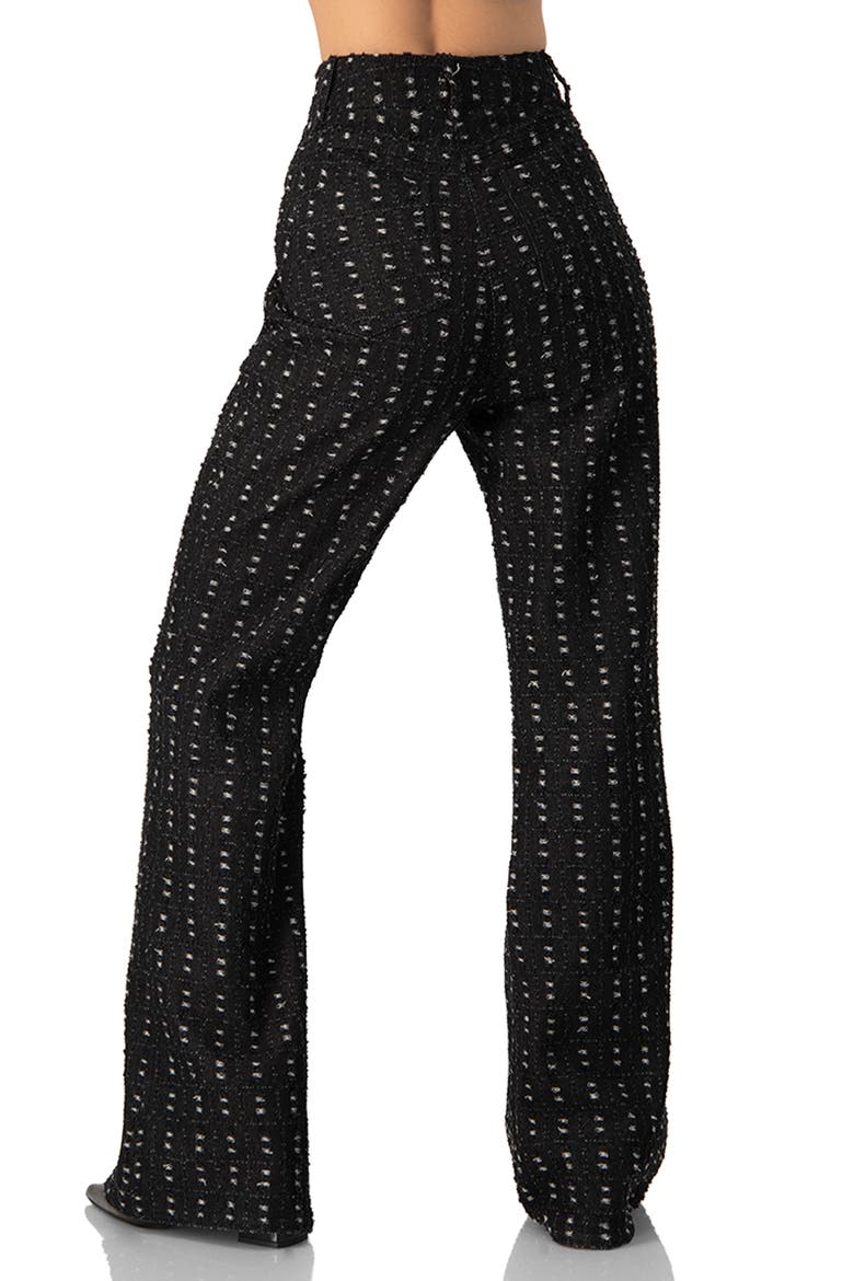 Textured Wide-Leg Jeans, Alternate, color, Black