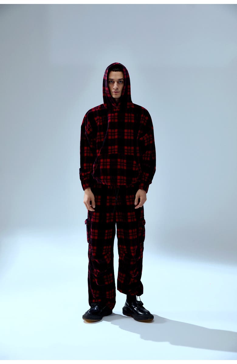 PCFG Pure Cotton Your *Itch Plaid Hoody, Alternate, color, Red