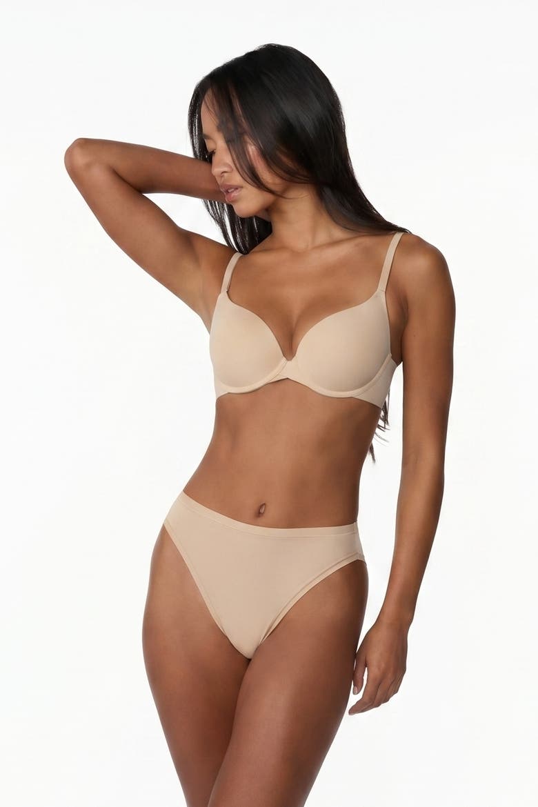 Base Push-Up Bra, Alternate, color, Beige