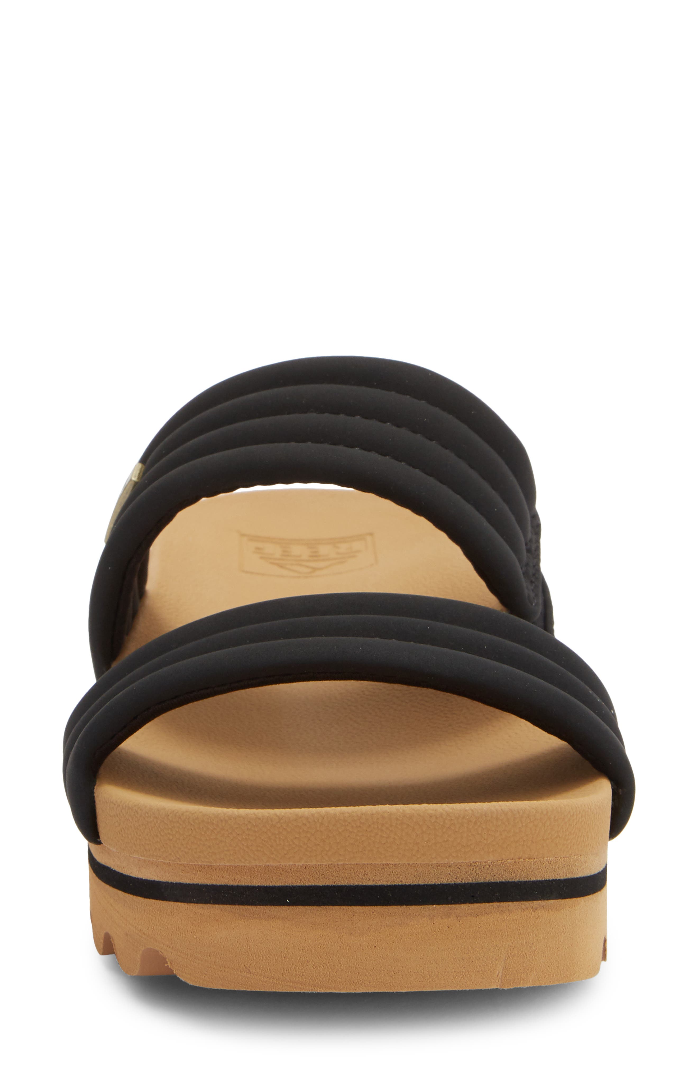 Reef Kaia 2 Bar Slide Sandal, Alternate, color, Black