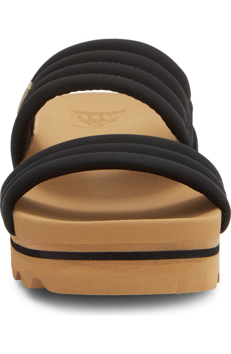 Reef Kaia 2 Bar Slide Sandal, Alternate, color, Black