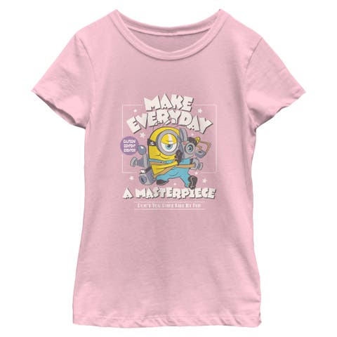 Girl's Minions & Monsters Make Everyday A Masterpiece  Graphic T-Shirt