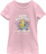 Minions & Monsters Girl's Minions & Monsters Make Everyday A Masterpiece Graphic T-Shirt