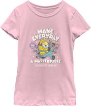Minions & Monsters Girl's Minions & Monsters Make Everyday A Masterpiece Graphic T-Shirt