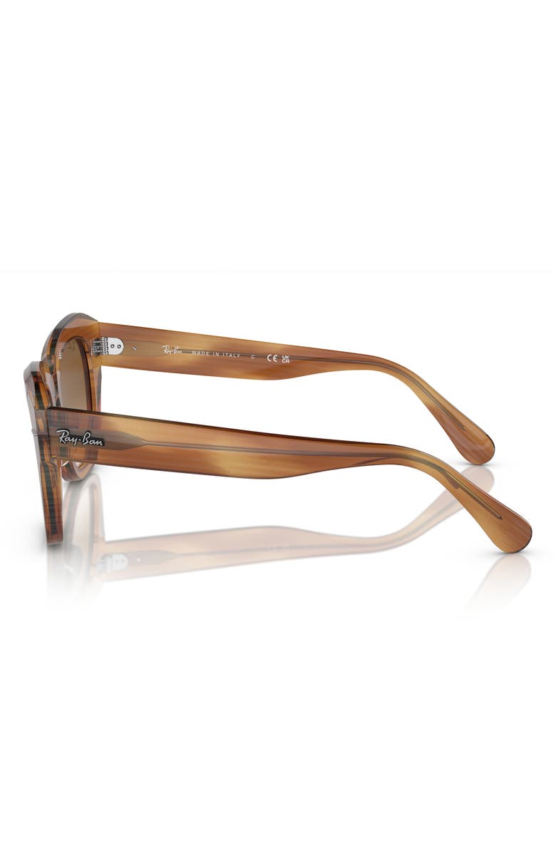 Ray-Ban State Street 49mm Gradient Square Sunglasses, Alternate, color, Striped Brown