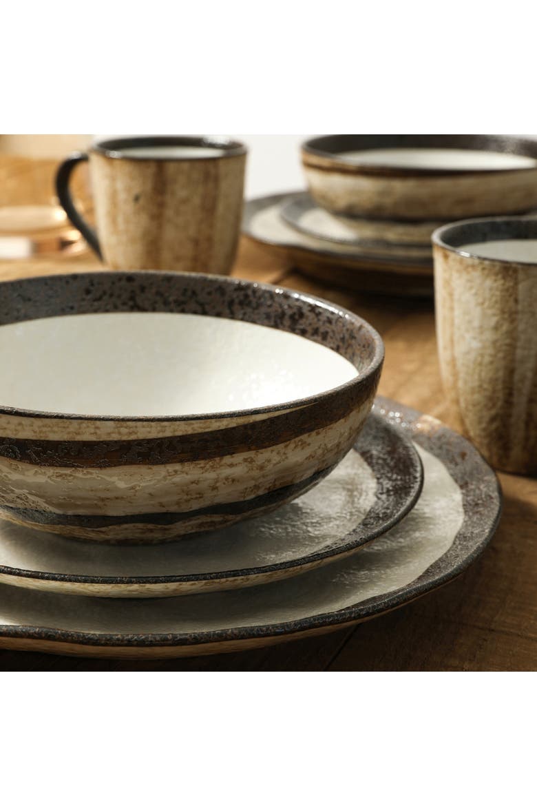 Lucy Porcelain 32-Piece Dinnerware Set, Alternate, color, Beige