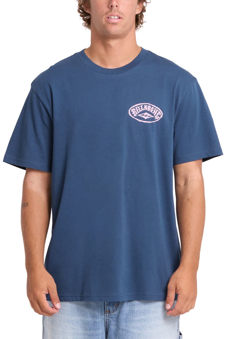 Reverse Premium Graphic T-Shirt, Main, color, DARK DENIM
