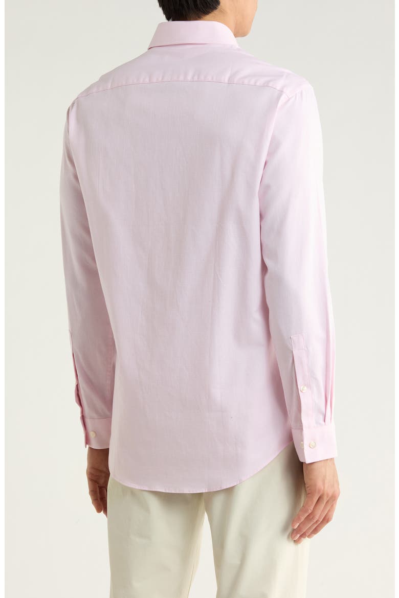 Slim Fit Yarn Dye Dress Shirt, Alternate, color, LIGHT ROSE