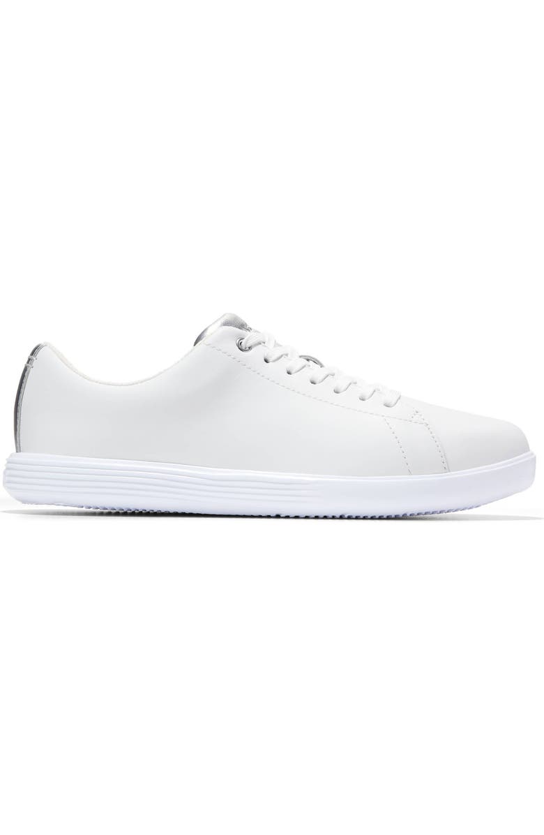Cole Haan Grand Crosscourt Sneaker, Alternate, color, White/ Silver Metallic