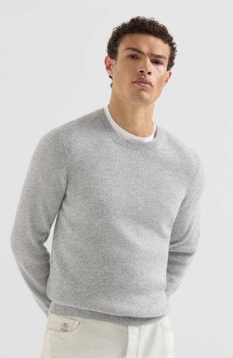 Cashmere English rib sweater