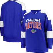 PROFILE Women's Profile Royal Florida Gators Plus Size Striped Pullover Sweatshirt