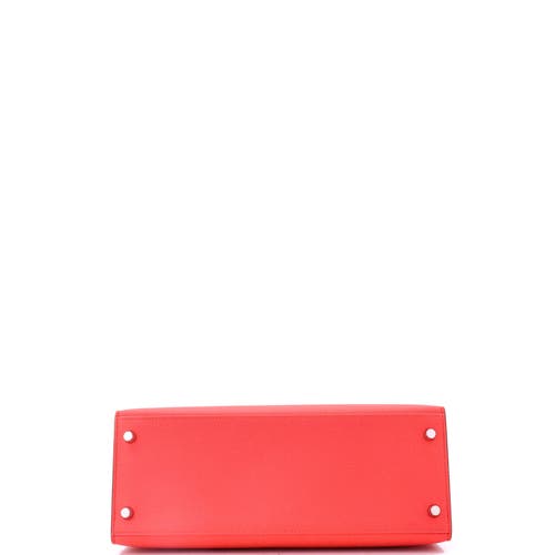 Pre-owned Hermes Hermes Kelly Handbag Pink Epsom With Palladium Hardware 28