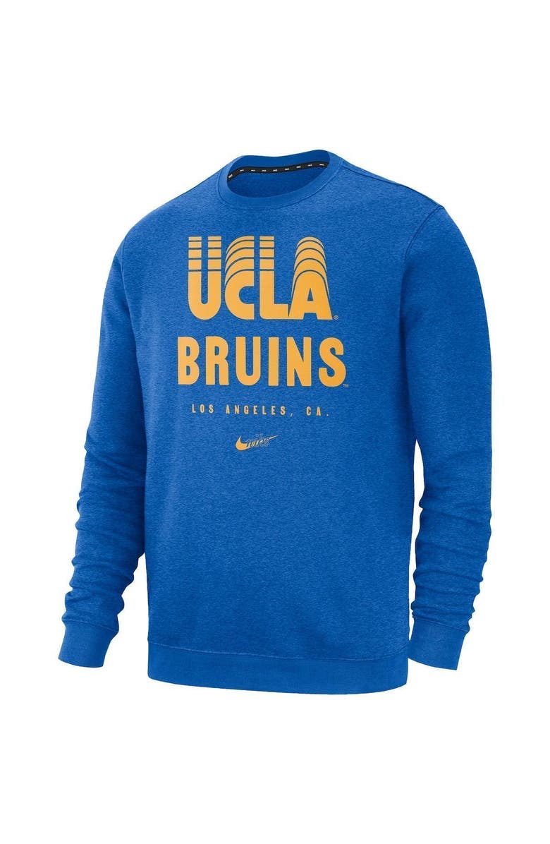 Nike Men's Nike Blue UCLA Bruins Vault Stack Club Fleece Pullover Sweatshirt, Alternate, color, Blue