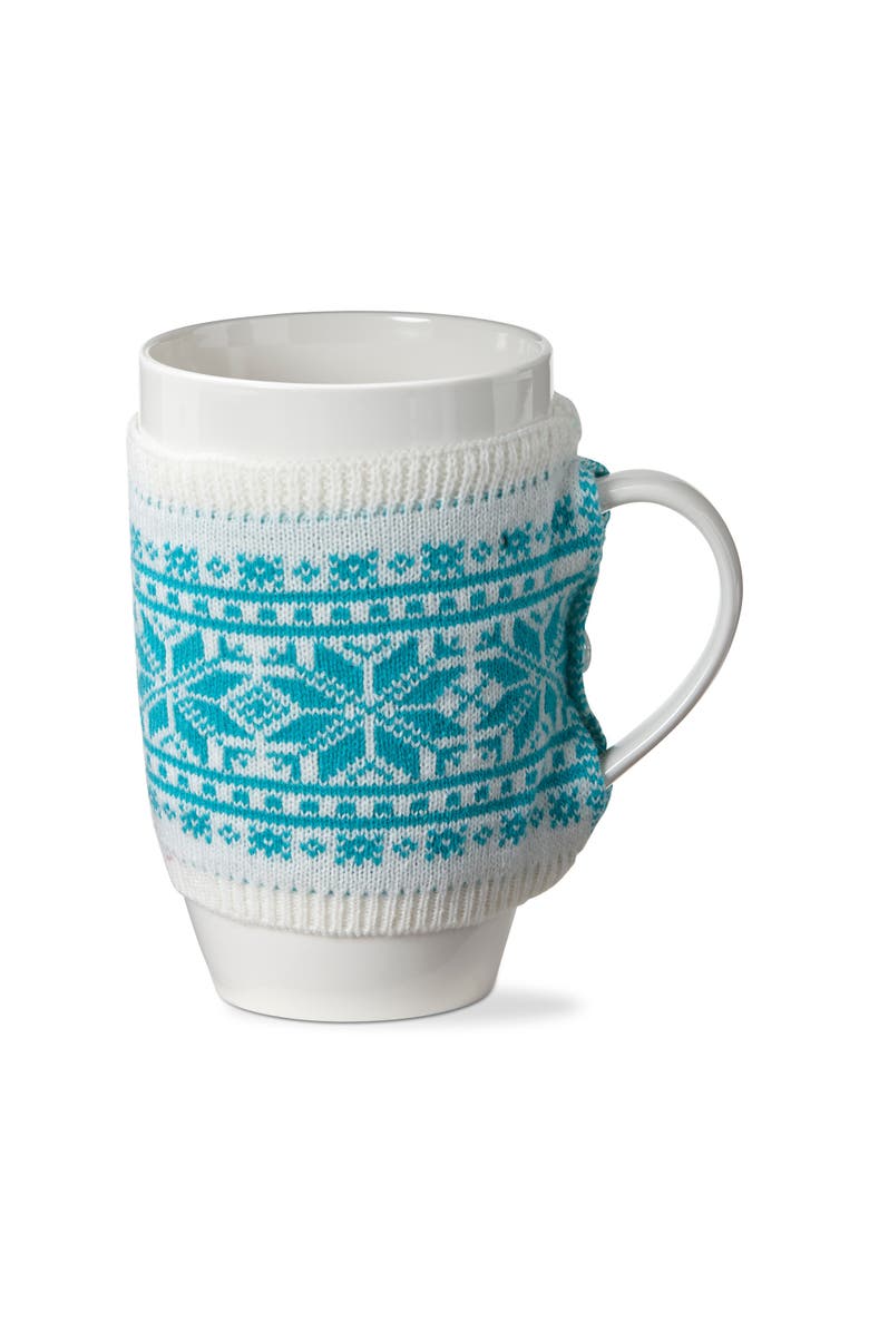 tag Aspen Sweater Mug Turquoise Blue Bone China Drinkware, Main, color, Blue