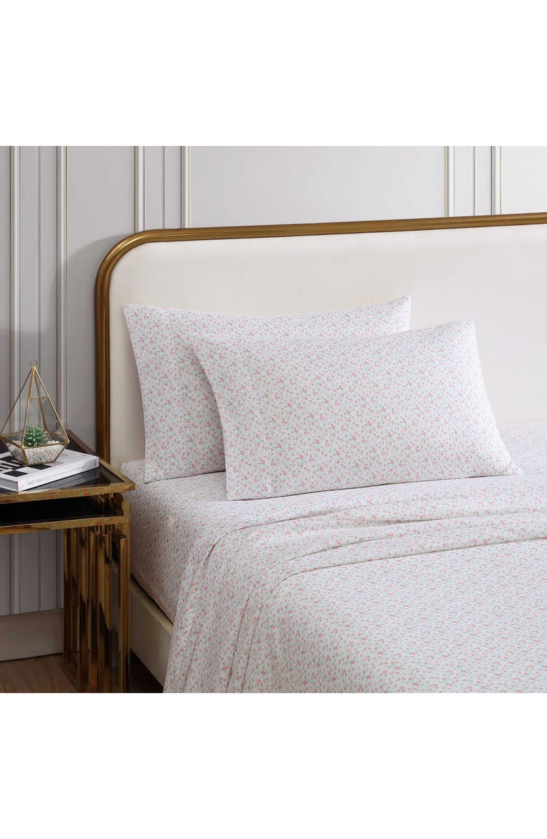 Betsey Johnson Whimsical Floral Sheet Set, Alternate, color, Light Pastel Green