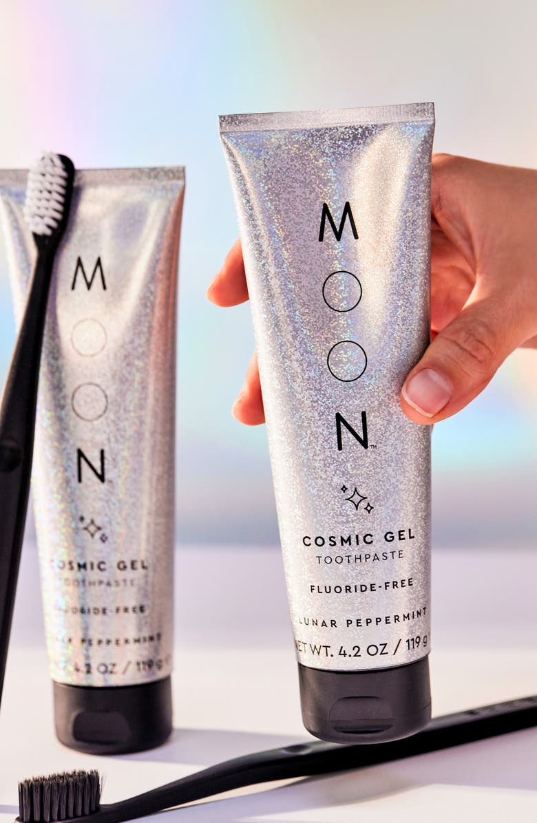 MOON Lunar Peppermint Cosmic Gel Fluoride-Free Whitening Toothpaste, Alternate, color,