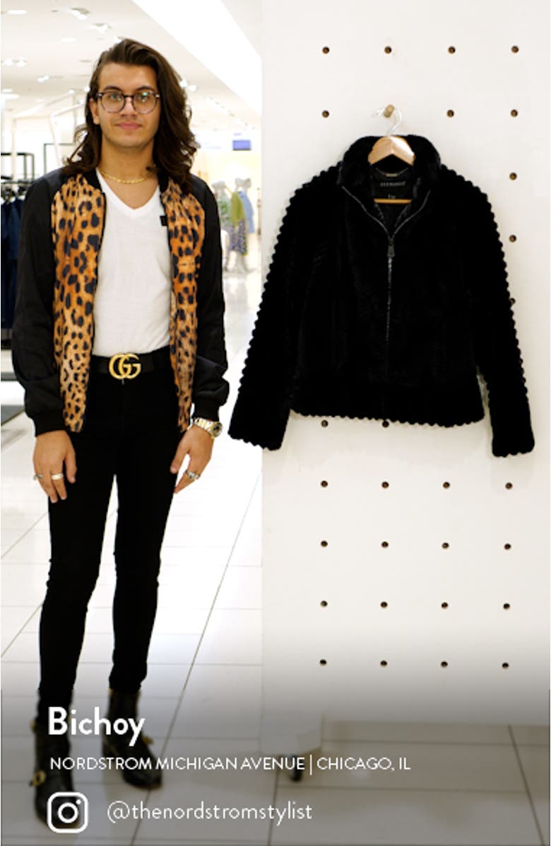 Textured Faux Fur Jacket, sales video thumbnail