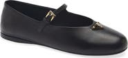Prada Logo Mary Jane Flat