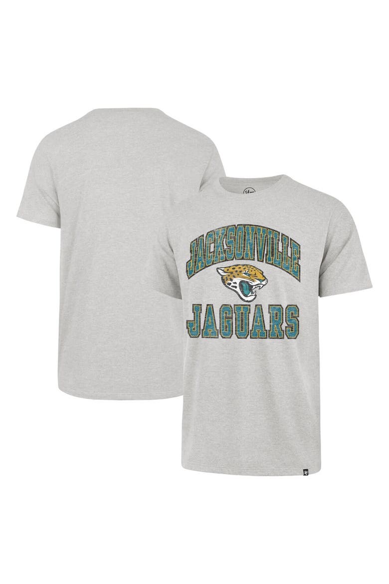 Men's '47 Gray Jacksonville Jaguars Play Action Franklin T-Shirt, Alternate, color, Gray