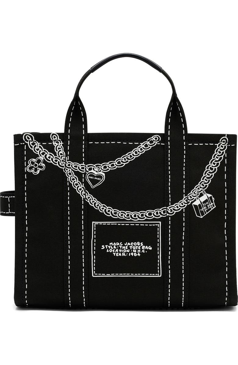 Marc Jacobs The Medium Canvas Tote, Alternate, color, Black Multi