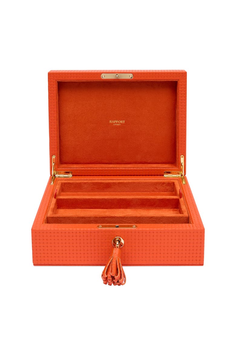 Charlotte Jewelry Box, Main, color, Orange