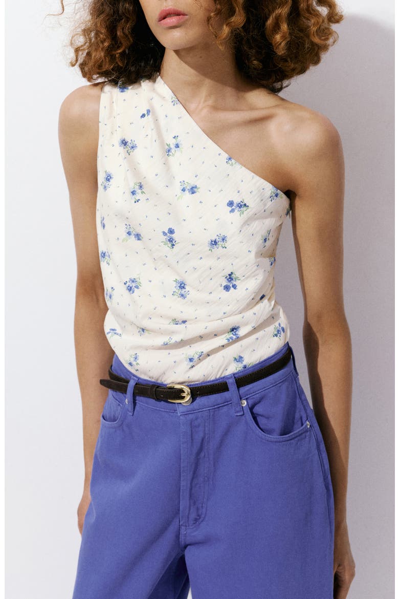 Coya One Shoulder Knit Top, Main, color, WHITE