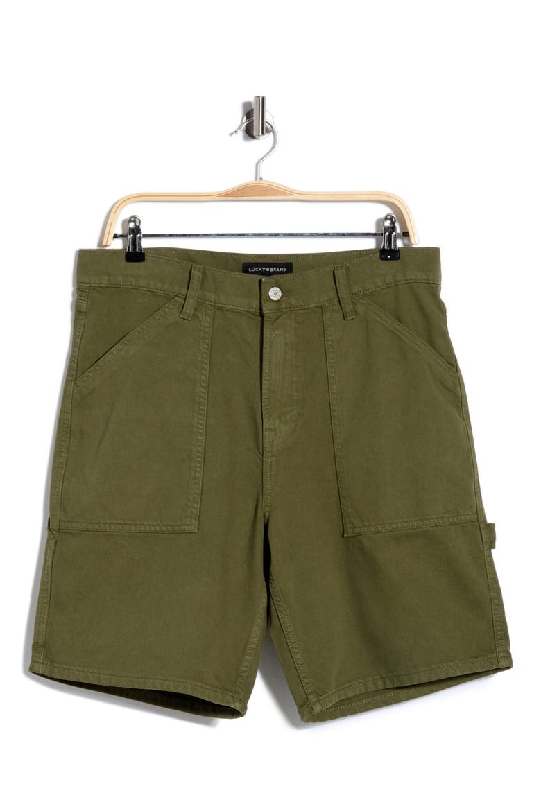 Loose Carpenter Denim Shorts, Alternate, color, PICKLE